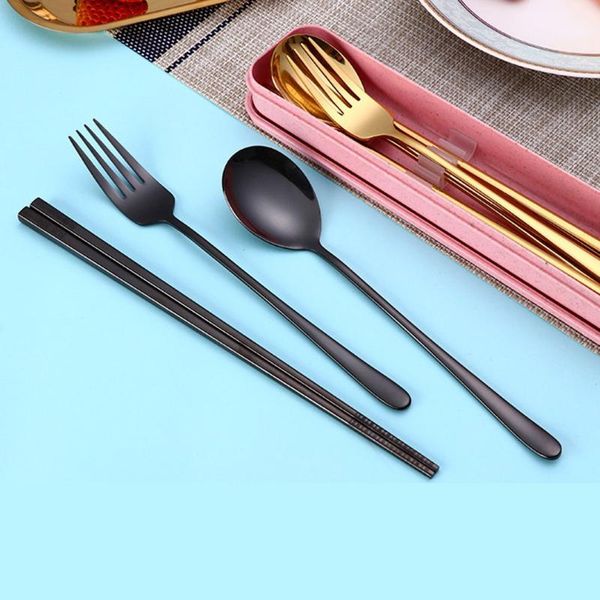stainless steel gold-plated portable cutlery set safe material feeding spoon chopsticks fork easy-to-clean dinnerware sets
stainless steel gold-plated portable cutlery set safe material feeding spoon chopsticks fork easy-to-clean dinnerware sets