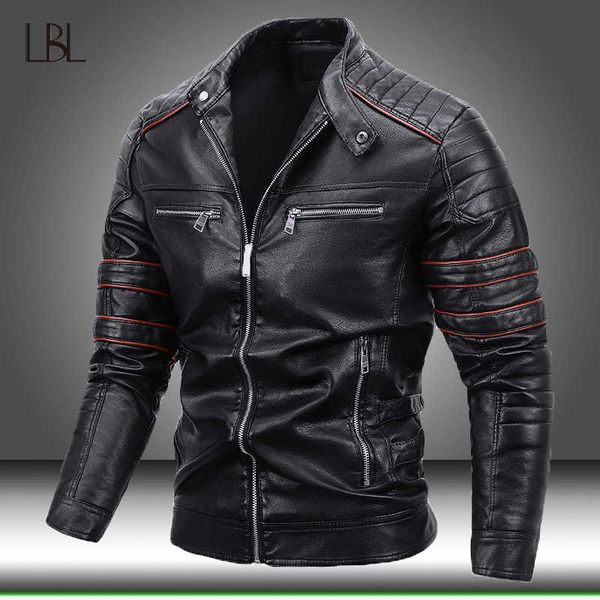 mens motorcycle jacket autumn winter men faux pu leather jackets casual biker coat zipper fleece overcoat male windproof clothes 210928, Black
mens motorcycle jacket autumn winter men faux pu leather jackets casual biker coat zipper fleece overcoat male windproof clothes 210928, Black