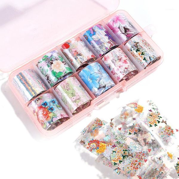 10pcs/1box holographic nail foil flower starry sky manicure stickers decals kit foils transfer sticker sale1, Black
10pcs/1box holographic nail foil flower starry sky manicure stickers decals kit foils transfer sticker sale1, Black