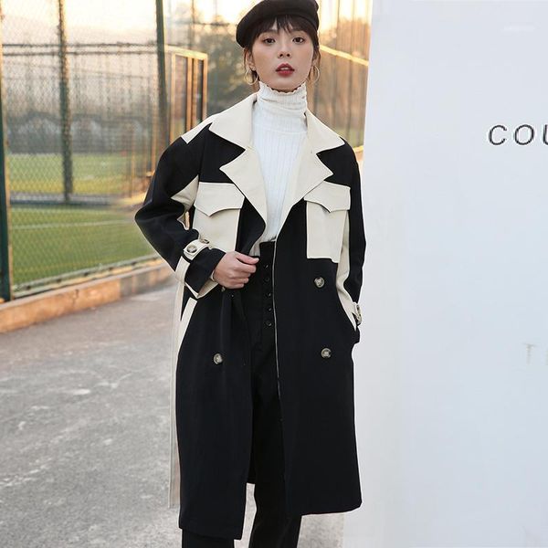 women's trench coats sondr korean style unique oversized plus size ladies autumn winter outerwear chic double breasted coat1, Tan;black
women's trench coats sondr korean style unique oversized plus size ladies autumn winter outerwear chic double breasted coat1, Tan;black