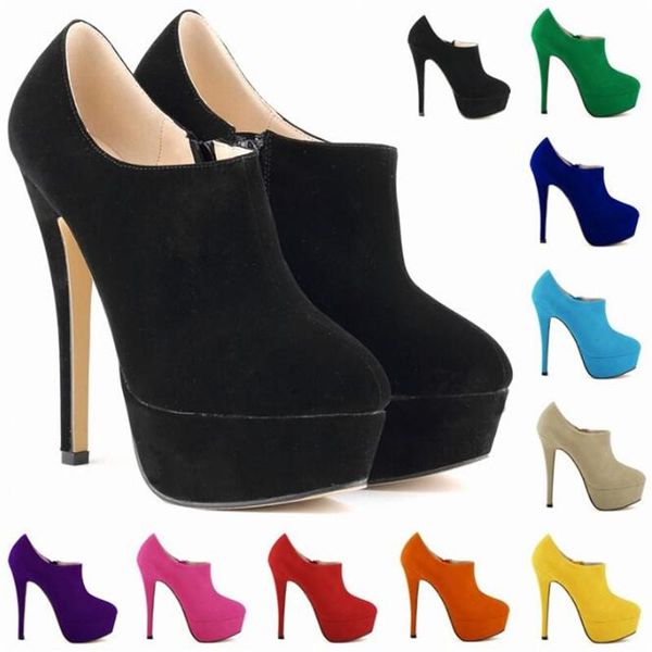 dress shoes women thin high heels female classics basic wedding party pumps round toe flock 14cm slip on zip waterproof, Black
dress shoes women thin high heels female classics basic wedding party pumps round toe flock 14cm slip on zip waterproof, Black