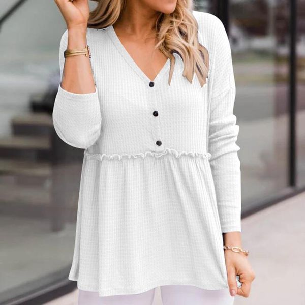 women's blouses & shirts elegant solid color cotton linen women spring autumn sweet ruffles long sleeve buttons down bluzki damskie, White
women's blouses & shirts elegant solid color cotton linen women spring autumn sweet ruffles long sleeve buttons down bluzki damskie, White