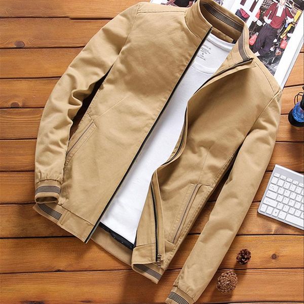 men's jackets spring autumn mens casyal outwear windbreaker solid stand collar jacket male baseball slim coats plus size m-5xl, Black;brown
men's jackets spring autumn mens casyal outwear windbreaker solid stand collar jacket male baseball slim coats plus size m-5xl, Black;brown