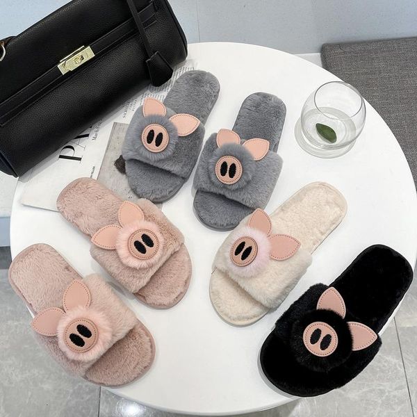 slippers 2021 funny cartoon pig ladies fur bedroom flat girls gift plush shoes indoor nose women fluffy, Black
slippers 2021 funny cartoon pig ladies fur bedroom flat girls gift plush shoes indoor nose women fluffy, Black