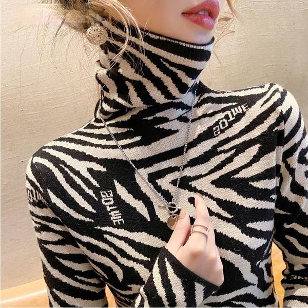 women's sweaters pullover 2021 spring autumn women knitted turtleneck sweater casual jumper zebra pattern letter print slim, White;black
women's sweaters pullover 2021 spring autumn women knitted turtleneck sweater casual jumper zebra pattern letter print slim, White;black