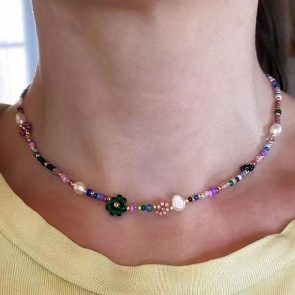 handmade natural pearl mix and match colorful beaded florets ladies short necklace fashion jewelry accessories exquisite gifts, Silver
handmade natural pearl mix and match colorful beaded florets ladies short necklace fashion jewelry accessories exquisite gifts, Silver