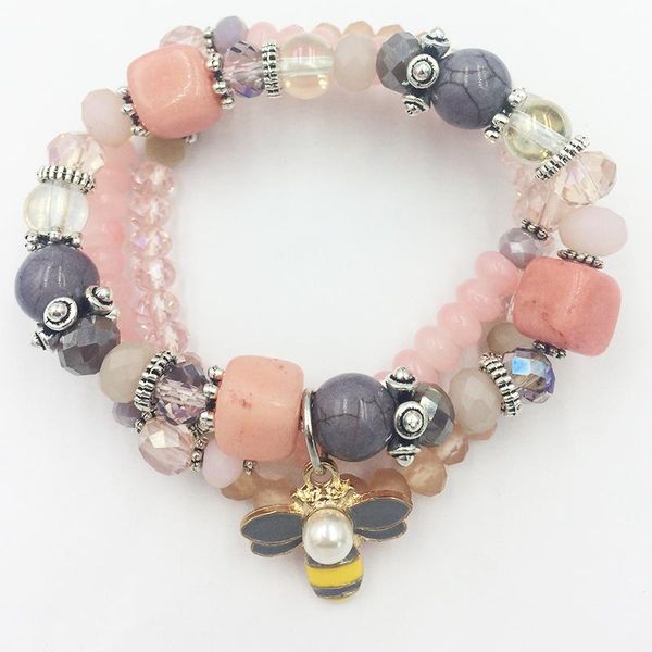charm bracelets hangjing 3pcs /set bohemian friendship bee femme couple crystal natural stone bead for women 2021 jewelry, Golden;silver
charm bracelets hangjing 3pcs /set bohemian friendship bee femme couple crystal natural stone bead for women 2021 jewelry, Golden;silver