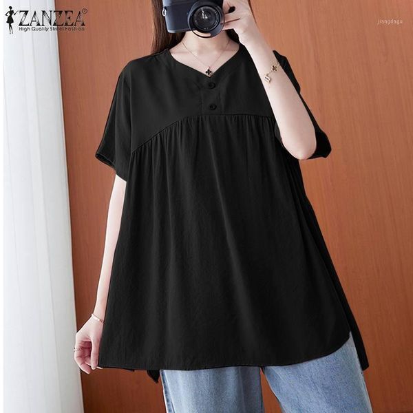 women's blouses & shirts women's vintage women casual cotton shirt summer short sleeve blouse female solid loose blusas tunic ret, White
women's blouses & shirts women's vintage women casual cotton shirt summer short sleeve blouse female solid loose blusas tunic ret, White