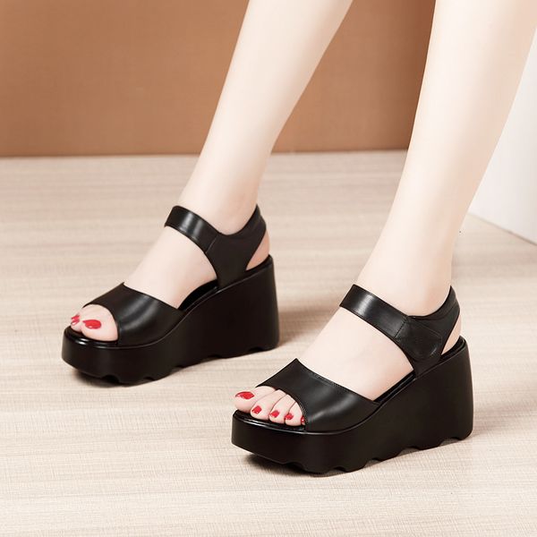 sandals cunhas sandlias de salto alto para mulher nova plataforma dedo do p aberto sapatos confortveis tamanho e, Black
sandals cunhas sandlias de salto alto para mulher nova plataforma dedo do p aberto sapatos confortveis tamanho e, Black
