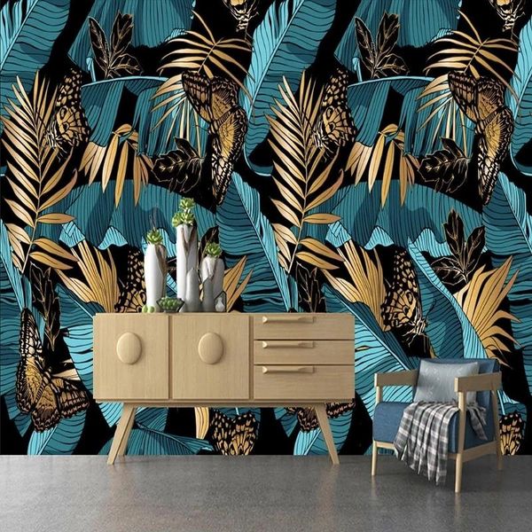 wallpapers custom size 3d po self adhesive wallpaper abstract blue gold tropical plant banana leaf mural art bedroom living room walls
wallpapers custom size 3d po self adhesive wallpaper abstract blue gold tropical plant banana leaf mural art bedroom living room walls