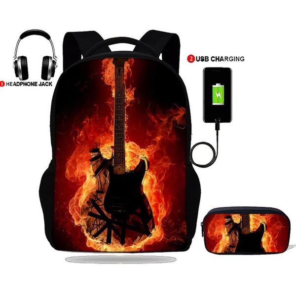 backpack 2 set school bags for boy girls electric guitar print children student schoolbag lapbackpacks with usb charging
backpack 2 set school bags for boy girls electric guitar print children student schoolbag lapbackpacks with usb charging