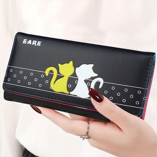 2021 lady purses cat pattern women wallets cards holder fold clutch envelope money bags long short woman wallet girls coin purse, Red;black
2021 lady purses cat pattern women wallets cards holder fold clutch envelope money bags long short woman wallet girls coin purse, Red;black