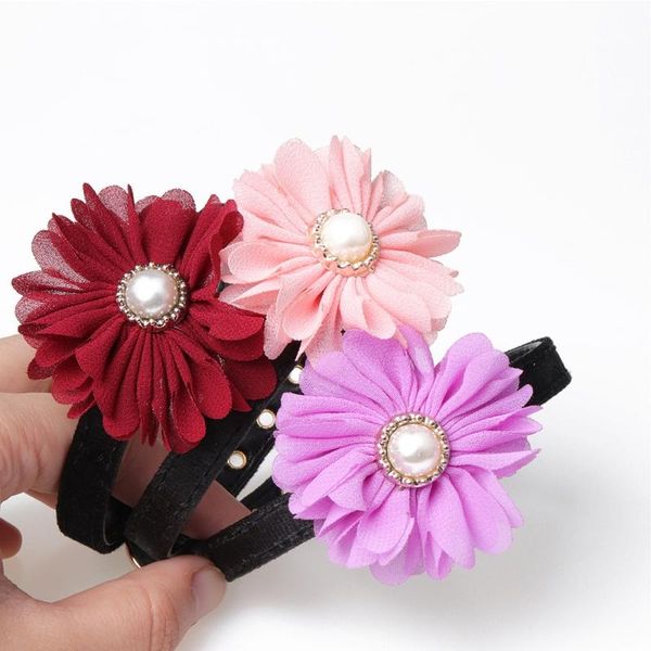 dog collars & leashes flower and pearl pet collar, made of leather, buckle design, fine workmanship, cat supplies
dog collars & leashes flower and pearl pet collar, made of leather, buckle design, fine workmanship, cat supplies