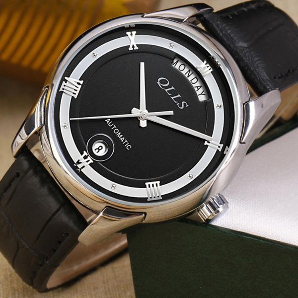 wristwatches brand automatic self-wind men watch day date week casual waterproof watches leather strap mechanical, Slivery;brown
wristwatches brand automatic self-wind men watch day date week casual waterproof watches leather strap mechanical, Slivery;brown