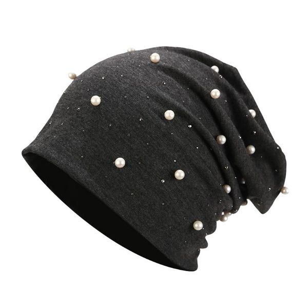 beanie/skull caps female head wrap cap casual messy hats soft warm fashion women stretch headgear pure color pearl scarf hat #lr1, Blue;gray
beanie/skull caps female head wrap cap casual messy hats soft warm fashion women stretch headgear pure color pearl scarf hat #lr1, Blue;gray
