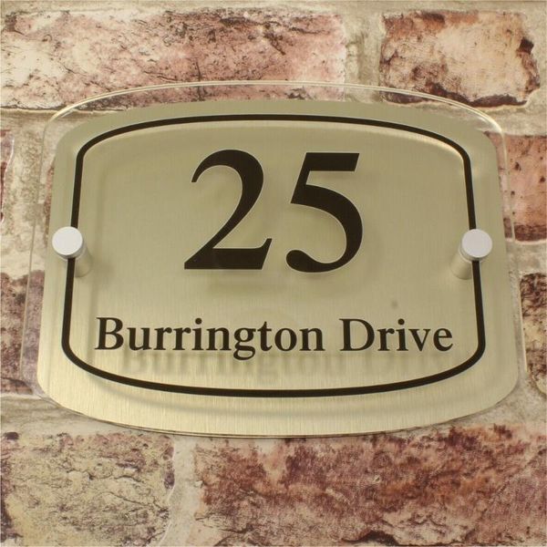 brushed gold effect personalised modern house sign name and number other door hardware
brushed gold effect personalised modern house sign name and number other door hardware