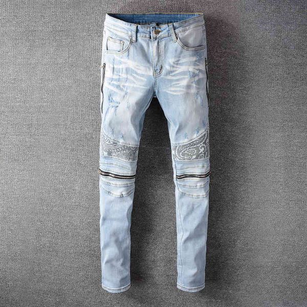 jeans fashion streetwear slim fit elastic ripped men spliced designer biker pants hip hop jeans homme 8o0n, Blue
jeans fashion streetwear slim fit elastic ripped men spliced designer biker pants hip hop jeans homme 8o0n, Blue
