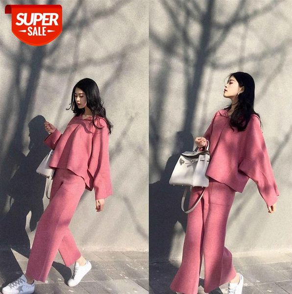 a casual loose and thin pink hooded knitted + two-piece wide-leg pants #ln7x, Black
a casual loose and thin pink hooded knitted + two-piece wide-leg pants #ln7x, Black