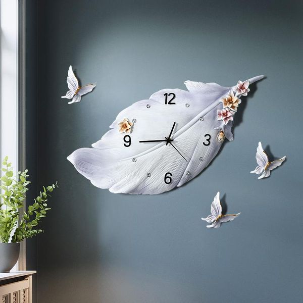 wall clocks nordic luxury clock 3d living room creative modern home decor feather horloge murale design moderne
wall clocks nordic luxury clock 3d living room creative modern home decor feather horloge murale design moderne