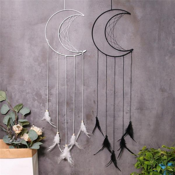 decorative objects & figurines simple style moon shape feather hanging home decor black white dream catcher ornament girl kid children gift
decorative objects & figurines simple style moon shape feather hanging home decor black white dream catcher ornament girl kid children gift