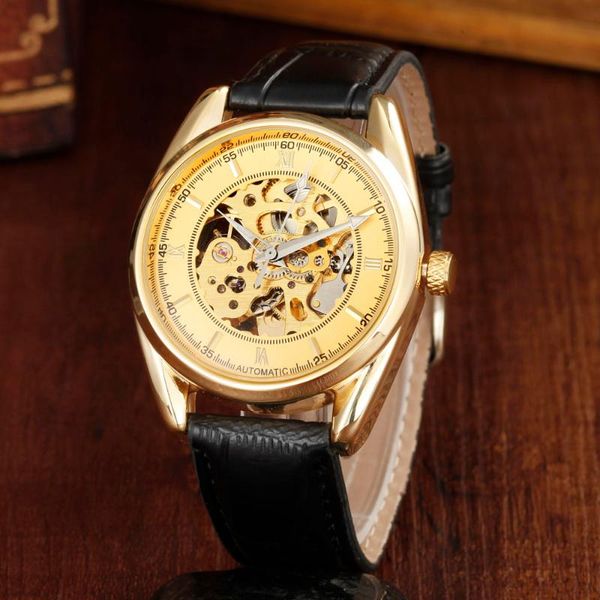 luxury men mechanical watches automatic skeleton fake wristwatches lo mas vendido reloj hombre cuero, Slivery;brown
luxury men mechanical watches automatic skeleton fake wristwatches lo mas vendido reloj hombre cuero, Slivery;brown