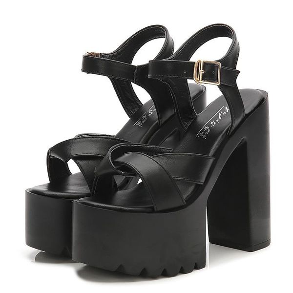 high-heeled sandals waterproof platform fish mouth 14cm nightclub thick models catwalk women's shoes zyw-651-18, Black
high-heeled sandals waterproof platform fish mouth 14cm nightclub thick models catwalk women's shoes zyw-651-18, Black
