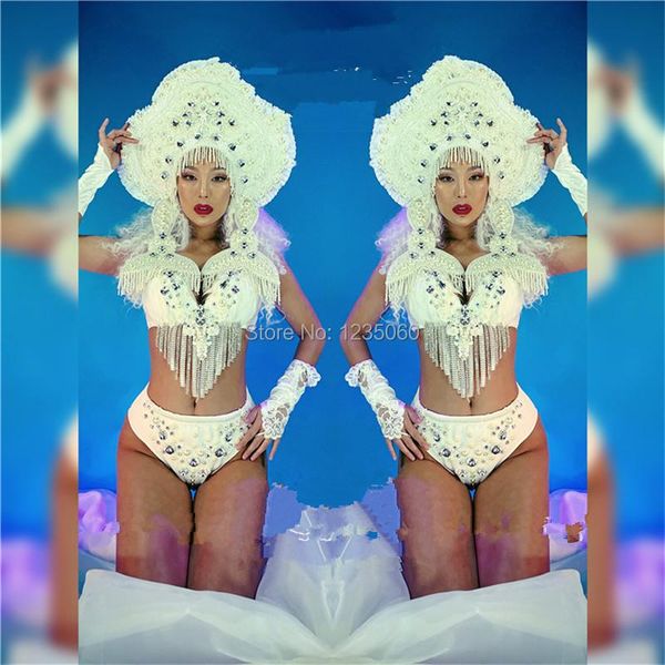 party decoration catwalk show bikini dance suit with pearl headwear stage performance lady bra ballroom bodysuit christmas ds singer cl
party decoration catwalk show bikini dance suit with pearl headwear stage performance lady bra ballroom bodysuit christmas ds singer cl