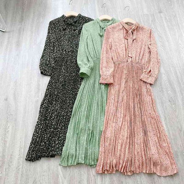 spring vintage print woman dress lace up bow pleated vestidos de mujer elegant long sleeve long dresses women + camis 210514, Black;gray
spring vintage print woman dress lace up bow pleated vestidos de mujer elegant long sleeve long dresses women + camis 210514, Black;gray