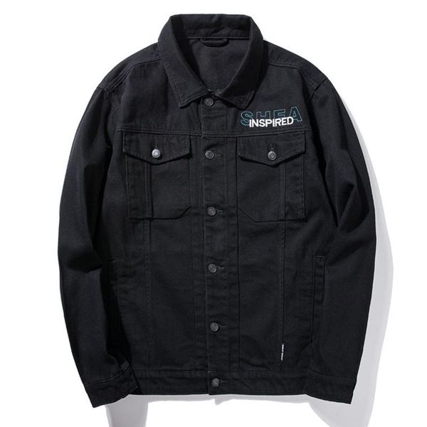 men's jackets large size denim jacket male slim bomber hip hop print coat, Black;brown
men's jackets large size denim jacket male slim bomber hip hop print coat, Black;brown