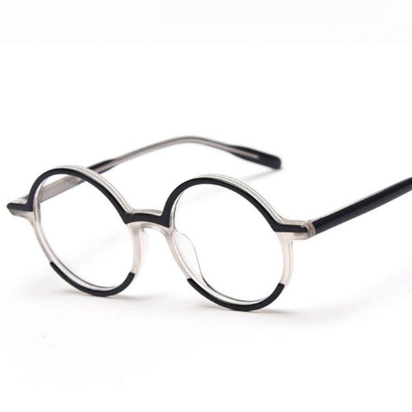 fashion sunglasses frames round vintage acetate optical glasses men women color stitching computer eyeglasses 50431, Black
fashion sunglasses frames round vintage acetate optical glasses men women color stitching computer eyeglasses 50431, Black