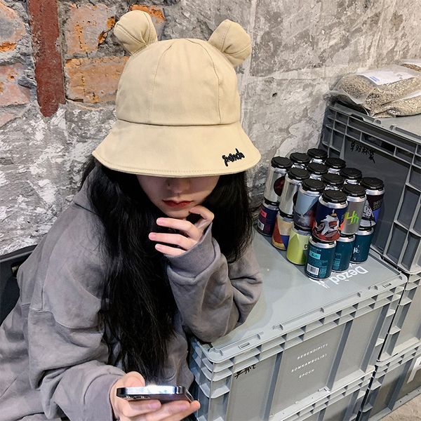 beige bear eared fisherman's hat children's early spring summer tide brand big headband stitched embroidered letter basin hat, Blue;gray
beige bear eared fisherman's hat children's early spring summer tide brand big headband stitched embroidered letter basin hat, Blue;gray