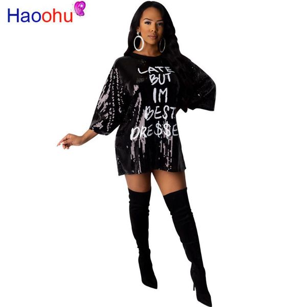 casual dresses women spring mini loose dress 2021 o-neck letter sequined night club party bandage street bodycon, Black;gray
casual dresses women spring mini loose dress 2021 o-neck letter sequined night club party bandage street bodycon, Black;gray