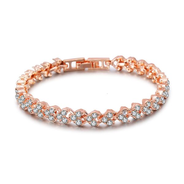 hand catenary rose gold zircon full diamond roman crystal bracelet women's diamond fashion bracelet jewelry, Black
hand catenary rose gold zircon full diamond roman crystal bracelet women's diamond fashion bracelet jewelry, Black