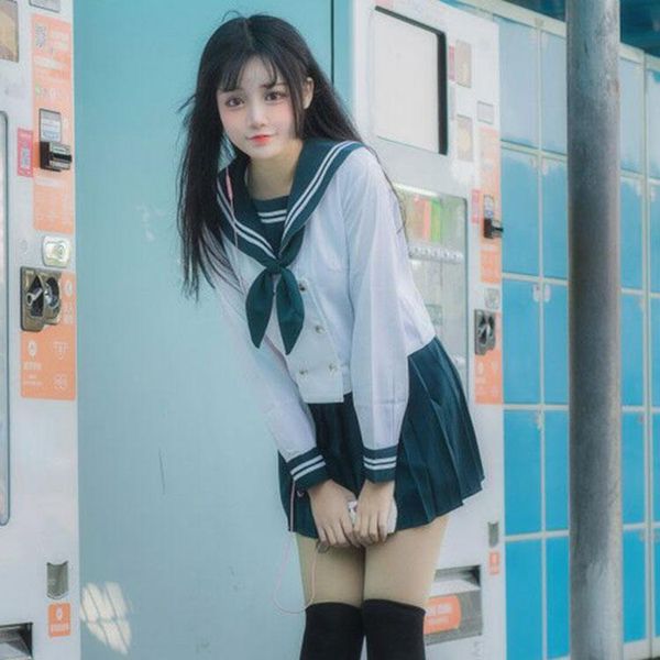 clothing sets 2021 uniforms navy sailor suit for women kansai students long sleeve costume school uniform girls, White
clothing sets 2021 uniforms navy sailor suit for women kansai students long sleeve costume school uniform girls, White