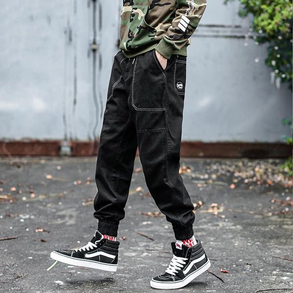 men's jeans men overalls hip hop ankle banded trousers streetwear fashion designer black color loose fit casual cargo pants for, Blue
men's jeans men overalls hip hop ankle banded trousers streetwear fashion designer black color loose fit casual cargo pants for, Blue