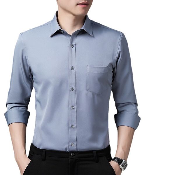 silk ice men's shirt long sleeve business leisure elastic wrinkle professional clothing, White;black
silk ice men's shirt long sleeve business leisure elastic wrinkle professional clothing, White;black