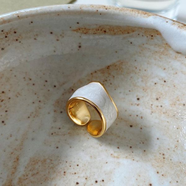 cluster rings european and american jewelry 925 sterling silver ring bread shape enamel cream pearlescent simple, Golden;silver
cluster rings european and american jewelry 925 sterling silver ring bread shape enamel cream pearlescent simple, Golden;silver