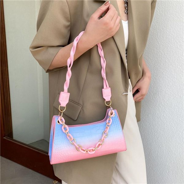 totes fashion gradient patchwork shoulder bags chians underarm bag female leather luxury designer bolsa feminina purses and handbags
totes fashion gradient patchwork shoulder bags chians underarm bag female leather luxury designer bolsa feminina purses and handbags