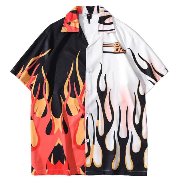 men's casual shirts bonita vida hawaiian streetwear fire flame color block patchwork shirt men harajuku hip hop beach button remp, White;black
men's casual shirts bonita vida hawaiian streetwear fire flame color block patchwork shirt men harajuku hip hop beach button remp, White;black