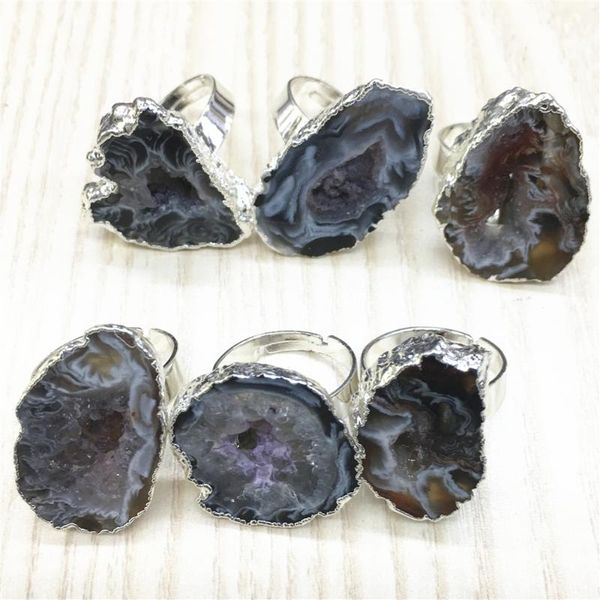 natural brazilian electroplated silver color edged slice open agates rings geode drusy druzys mens wedding engagement ring set cluster, Golden;silver
natural brazilian electroplated silver color edged slice open agates rings geode drusy druzys mens wedding engagement ring set cluster, Golden;silver