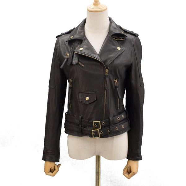 women's jackets women leather jacket motorcycle style belt coat solid zipper button casual sheep outwear, Black;brown
women's jackets women leather jacket motorcycle style belt coat solid zipper button casual sheep outwear, Black;brown