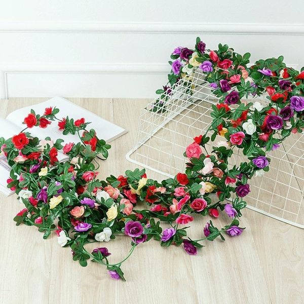 decorative flowers & wreaths 1-10pcs 2.5m artificial rose vine flower hanging simulation silk ivy 45 heads garland plant for wedding arch de
decorative flowers & wreaths 1-10pcs 2.5m artificial rose vine flower hanging simulation silk ivy 45 heads garland plant for wedding arch de