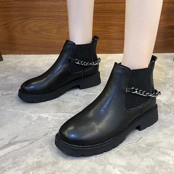 boots 2021 women elastic ankle platform chain cheseal shoes round toe modern short combat work black
boots 2021 women elastic ankle platform chain cheseal shoes round toe modern short combat work black