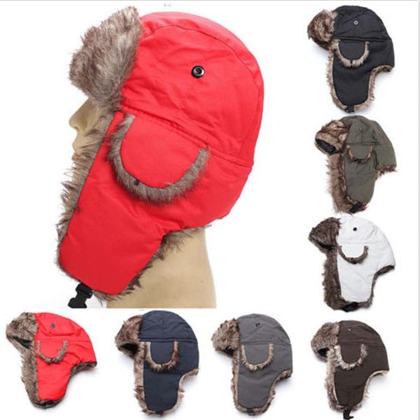 berets brand 2021 trapper bomber warm russian trooper ear flaps winter ski hat men women cap hats, Blue;gray
berets brand 2021 trapper bomber warm russian trooper ear flaps winter ski hat men women cap hats, Blue;gray