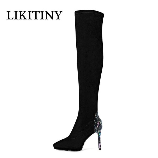 boots nwe likitiny 2021 autumn winter high heels stilettos pointed toe zipper women's shoes over the knee, Black
boots nwe likitiny 2021 autumn winter high heels stilettos pointed toe zipper women's shoes over the knee, Black