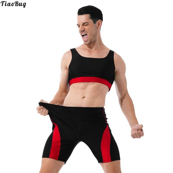 gym clothing tiaobug 2pcs men sleeveless muscle half sports tank compression tights shorts sport suits for workout running, White;black
gym clothing tiaobug 2pcs men sleeveless muscle half sports tank compression tights shorts sport suits for workout running, White;black