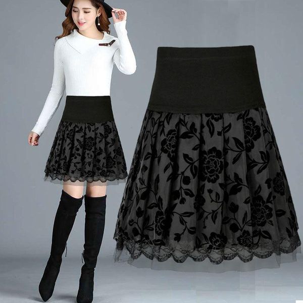 skirts spring autumn voile a- line short skirt elastic waist plus size woman faldas jupe, Black
skirts spring autumn voile a- line short skirt elastic waist plus size woman faldas jupe, Black