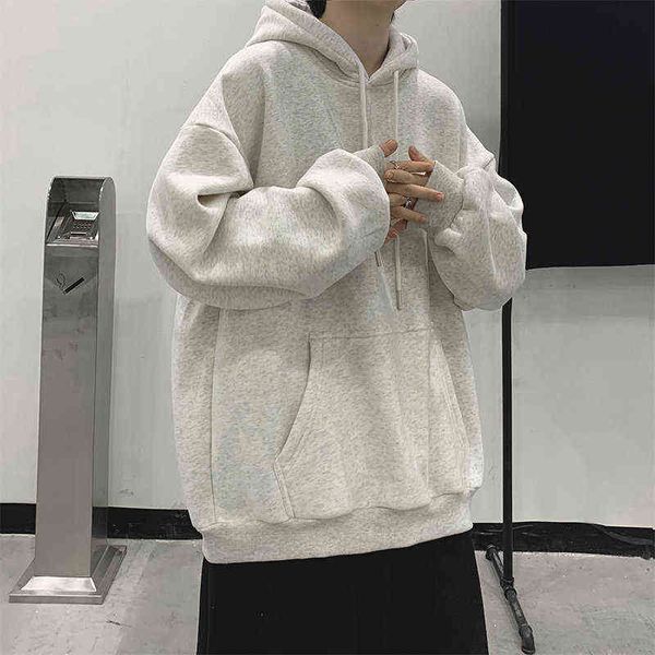 hooded sweater men's 2021 new autumn and winter solid color hoodie pullover korean fashion loose plush coat white flower grey xl, Black
hooded sweater men's 2021 new autumn and winter solid color hoodie pullover korean fashion loose plush coat white flower grey xl, Black