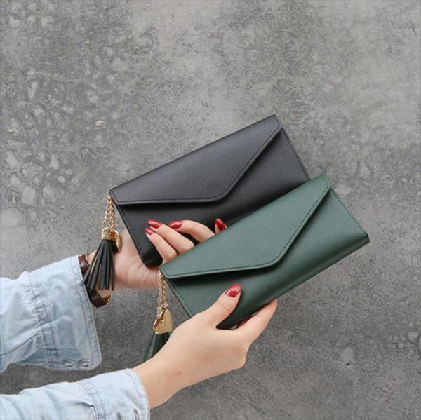 1pc long womens wallet female purses tassel coin purse card holder pu leather clutch money bag, Red;black
1pc long womens wallet female purses tassel coin purse card holder pu leather clutch money bag, Red;black
