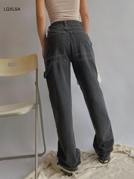neploe 2021 woman high waist jeans retro white black trousers straight overalls pants long loose wide leg for women women's, Blue
neploe 2021 woman high waist jeans retro white black trousers straight overalls pants long loose wide leg for women women's, Blue